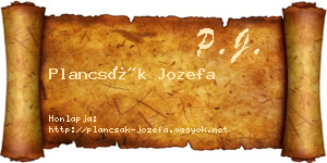 Plancsák Jozefa névjegykártya